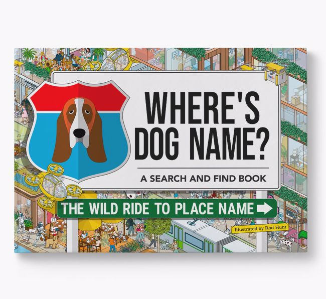 Personalised Basset Hound Book: Where's Dog Name? Volume 3